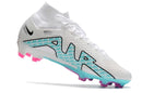 Chuteira Nike Air Zoom Mercurial Superfly IX Elite Campo - Branco e Azul