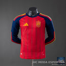 Camisa Espanha 2026 Home Manga Longa Versão Jogador