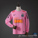 Camisa Santos Retrô 2012/13 Rosa Manga Longa Torcedor