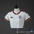 Camisa Espanha 2026 Home feminina modelo cropped