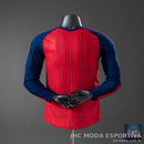 Camisa Espanha 2026 Home Manga Longa Versão Jogador