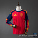 Camisa Espanha 2026 Home Manga Longa Torcedor